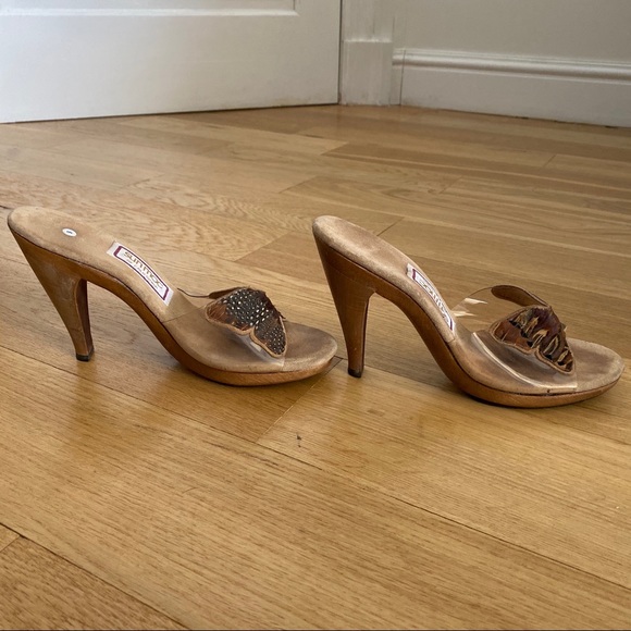 Vintage Butterfly Heel Sandals by Sun Moc Size 6 - Picture 5 of 7